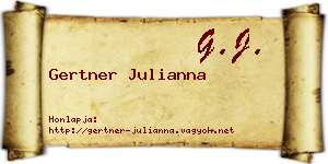 Gertner Julianna névjegykártya